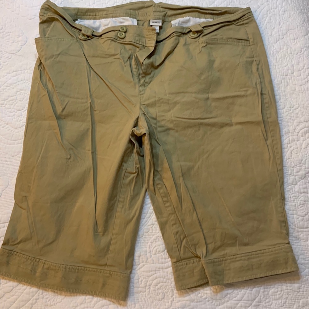 Venezia Khaki Crop Pants
